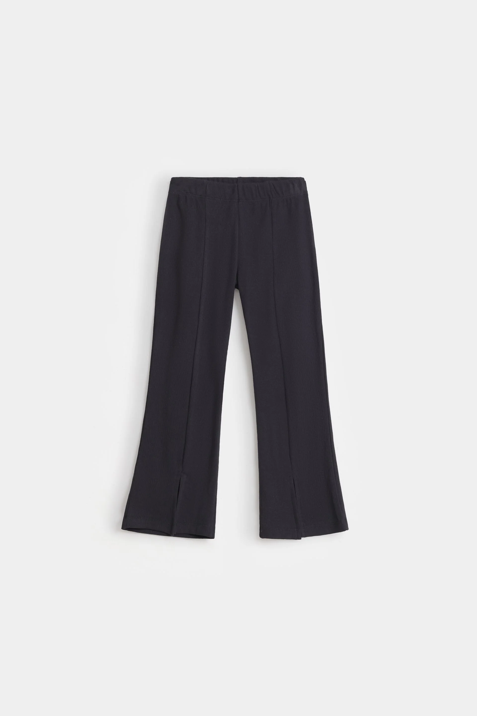 Flared Trousers With Front Slit