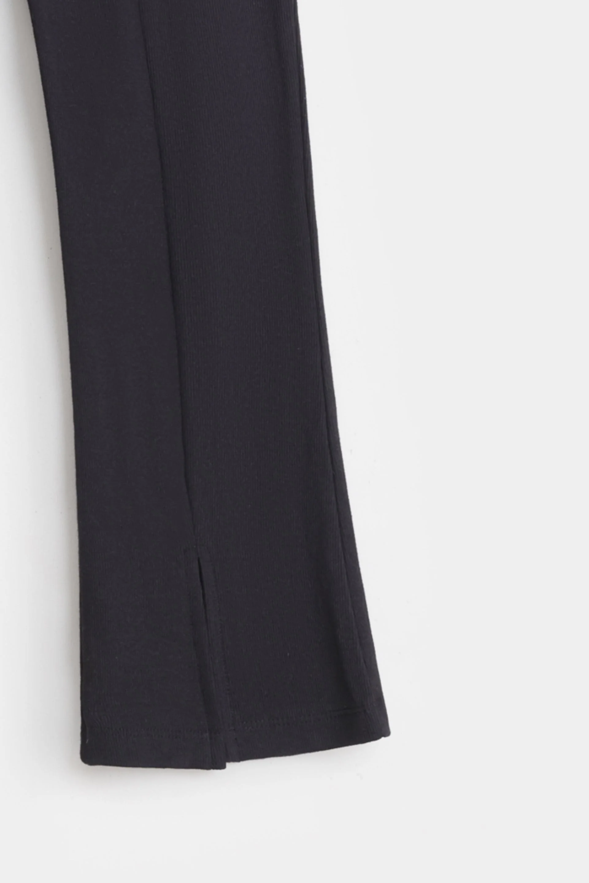 Flared Trousers With Front Slit