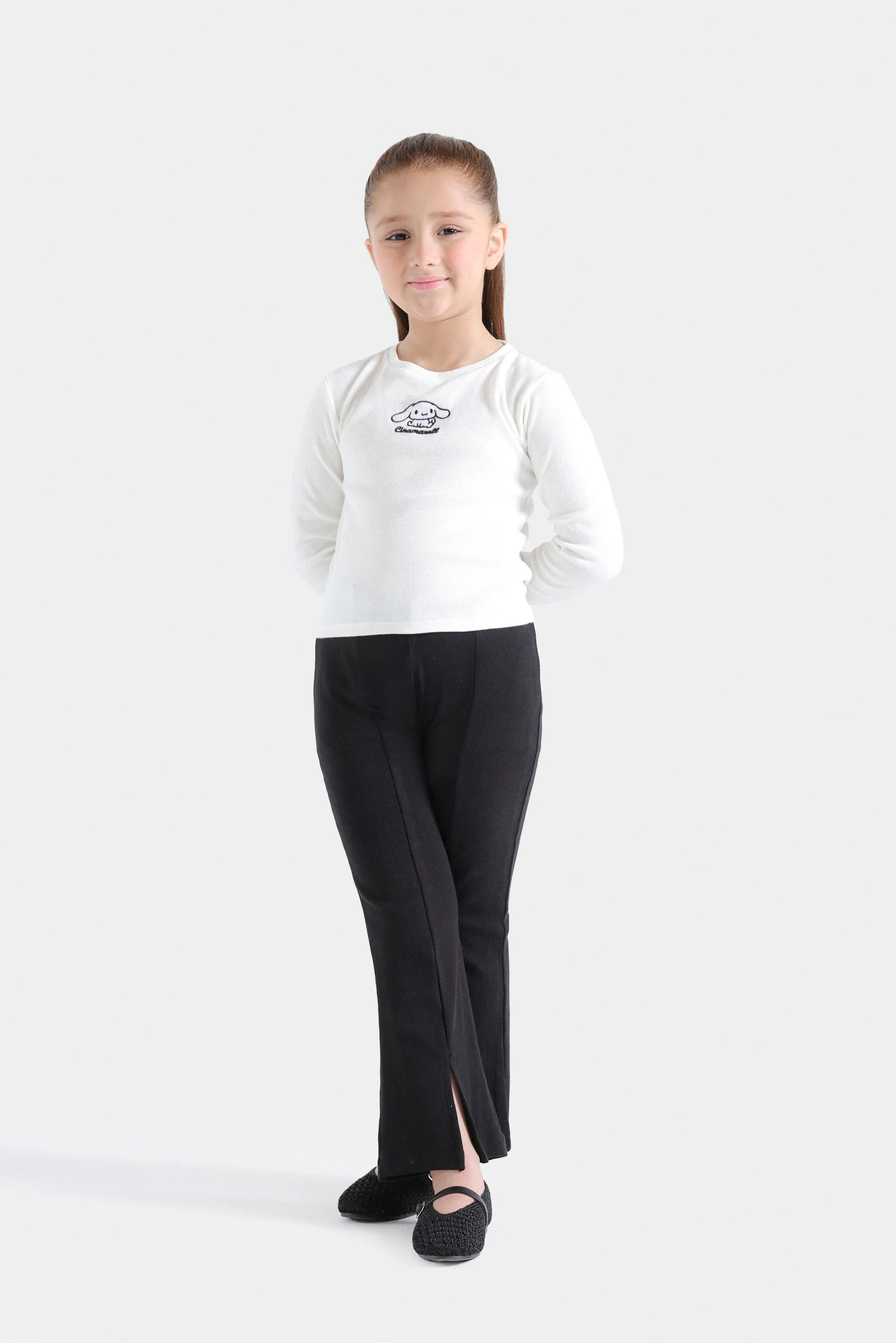 Flared Trousers With Front Slit 4 Flared Trousers With Front Slit