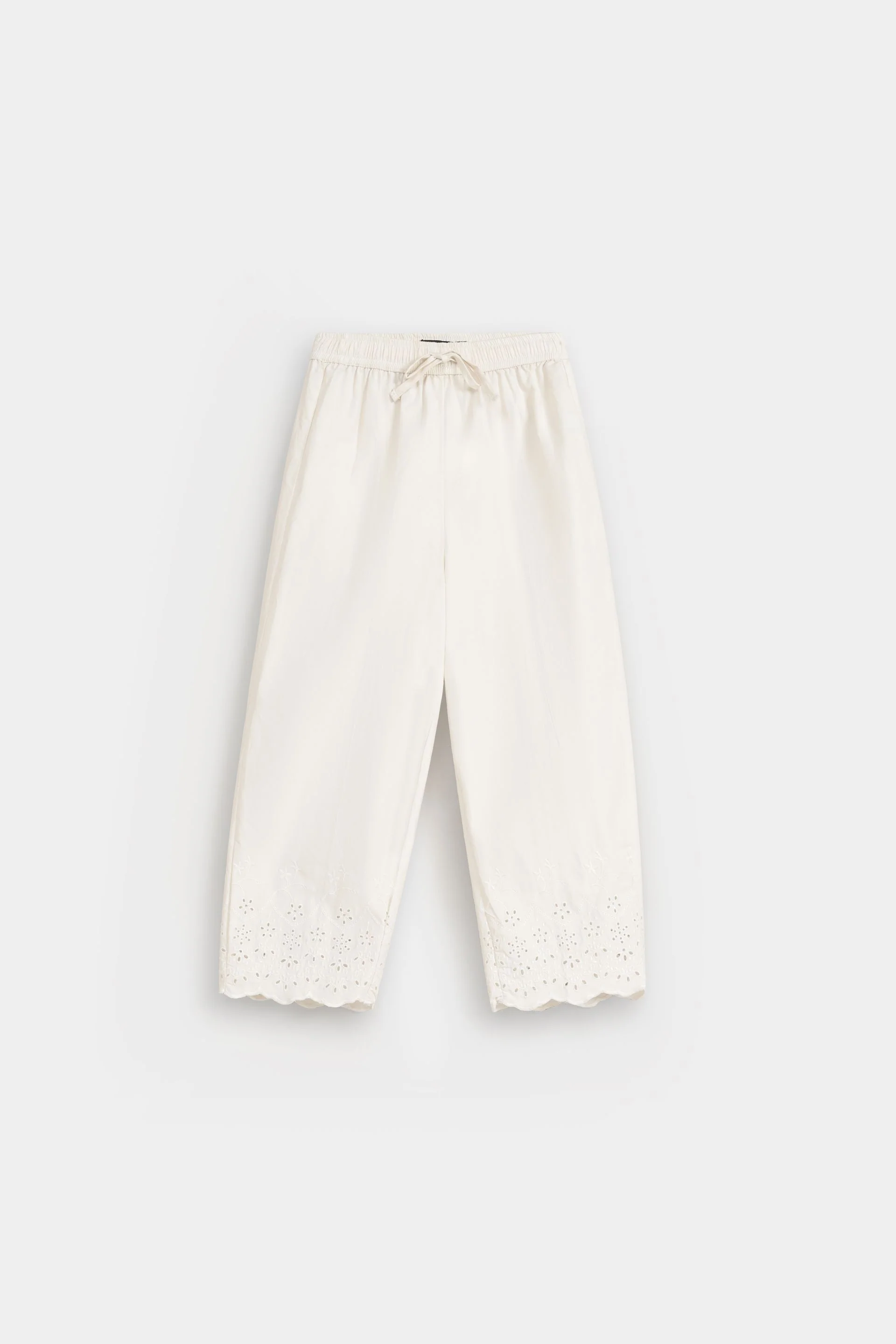 Embroidered Wide Leg Trouser