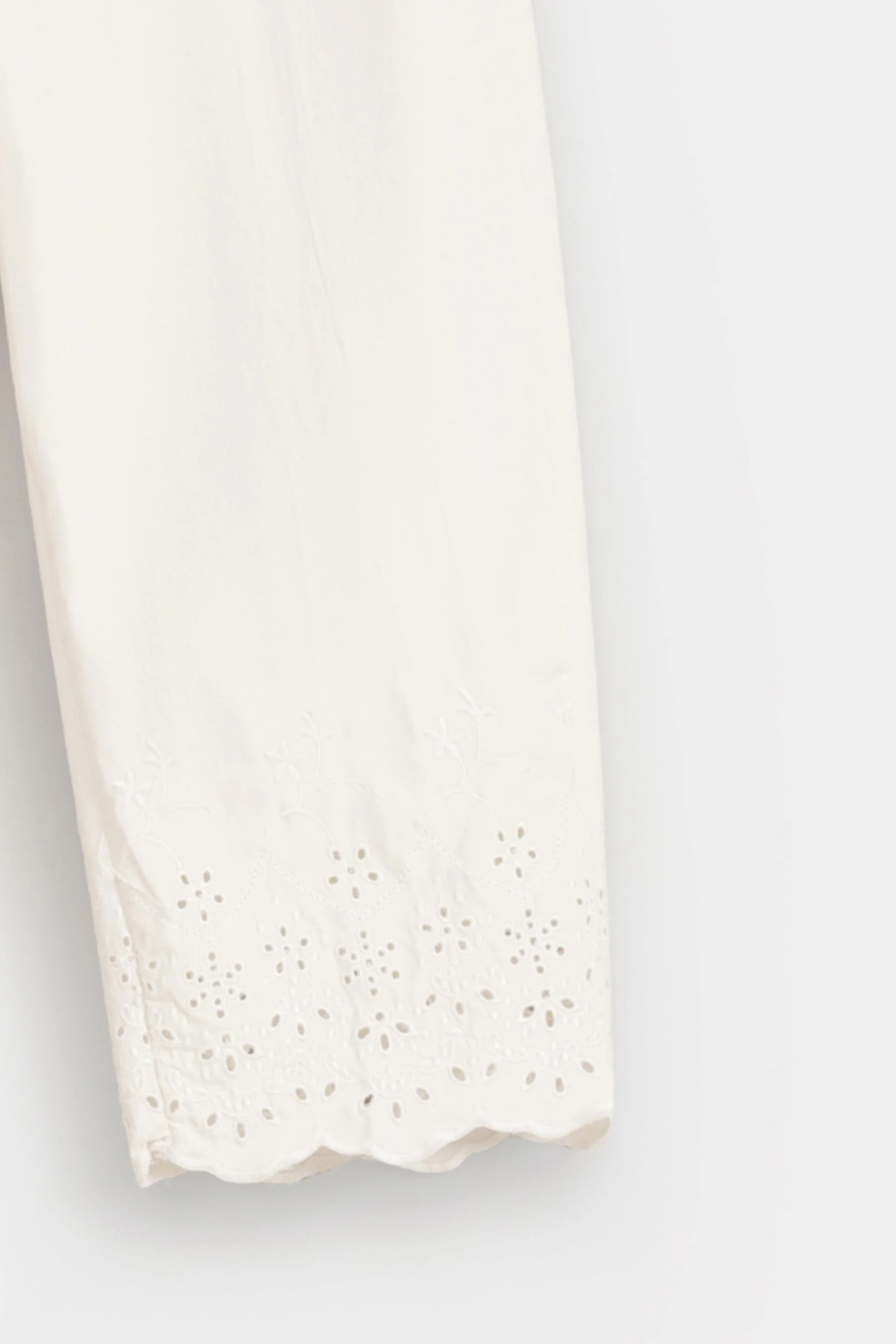 Embroidered Wide Leg Trouser